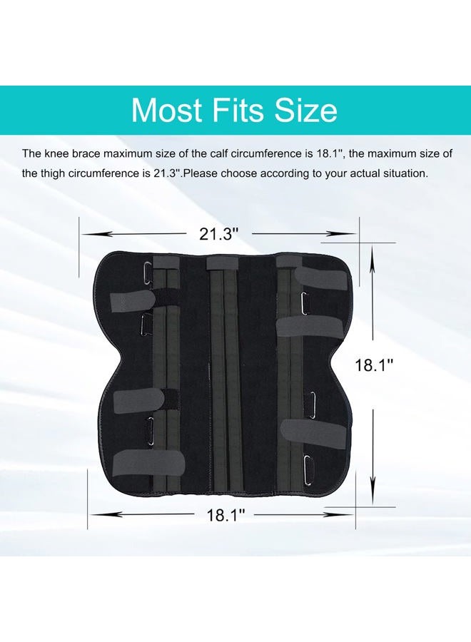 TANDCF Knee Immobilizer Secure Comfort Knee Brace & Stabilizer for Recovery,Knee Fractures,Instability, ACL,MCL,Meniscus Tear,Arthritis,Displacement & Post Surgery Recovery,Height 18.1" Universal - Image 5