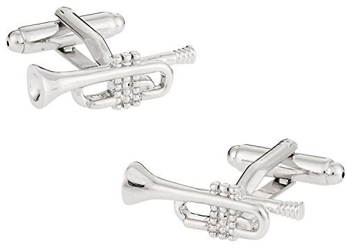 Cuff-Daddy Trumpet Cufflinks for Jazz Musicians with Presentation Box - Image 1