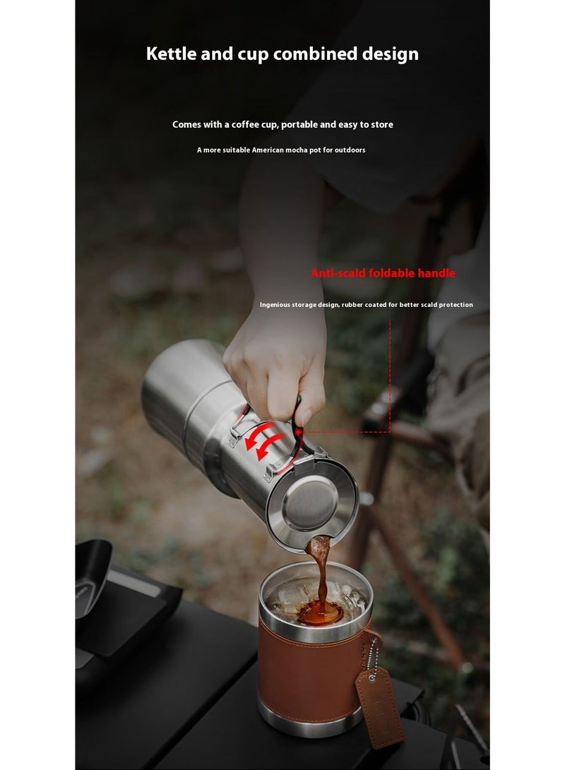 ام اتش دابيلو - ثري بومبار MHW-3BOMBER MET إبريق موكا خارجي – 350 مل، ماكينة قهوة محمولة لإسبريسو والقهوة المفلترة، مثالي للتخييم والسفر والمغامرات الخارجية - Image 5
