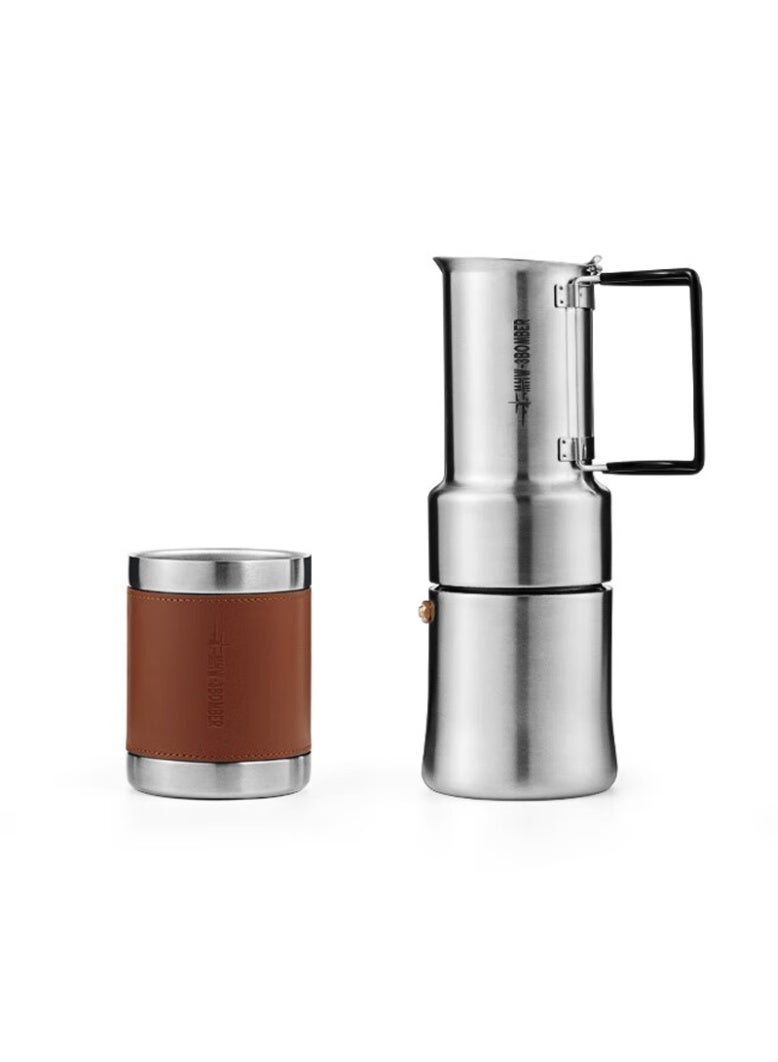 ام اتش دابيلو - ثري بومبار MHW-3BOMBER MET إبريق موكا خارجي – 350 مل، ماكينة قهوة محمولة لإسبريسو والقهوة المفلترة، مثالي للتخييم والسفر والمغامرات الخارجية - Image 1