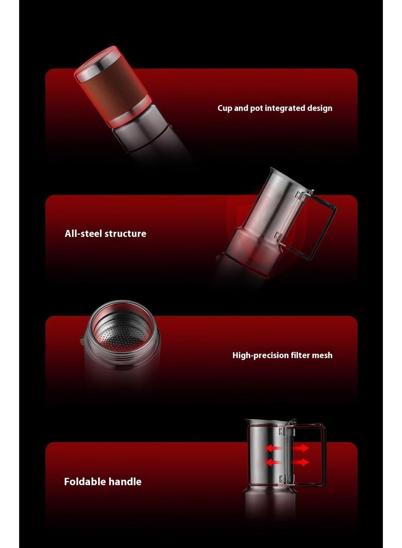 ام اتش دابيلو - ثري بومبار MHW-3BOMBER MET إبريق موكا خارجي – 350 مل، ماكينة قهوة محمولة لإسبريسو والقهوة المفلترة، مثالي للتخييم والسفر والمغامرات الخارجية - Image 4