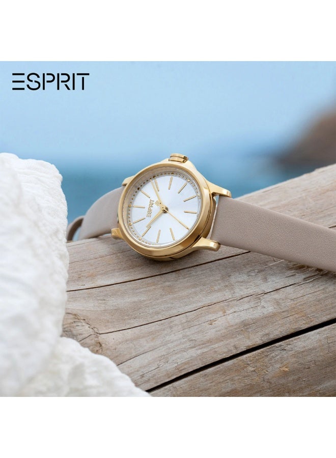 Esprit Women's Brown Leather Watch, Silver Dial | ES1L144L2025 - Image 5