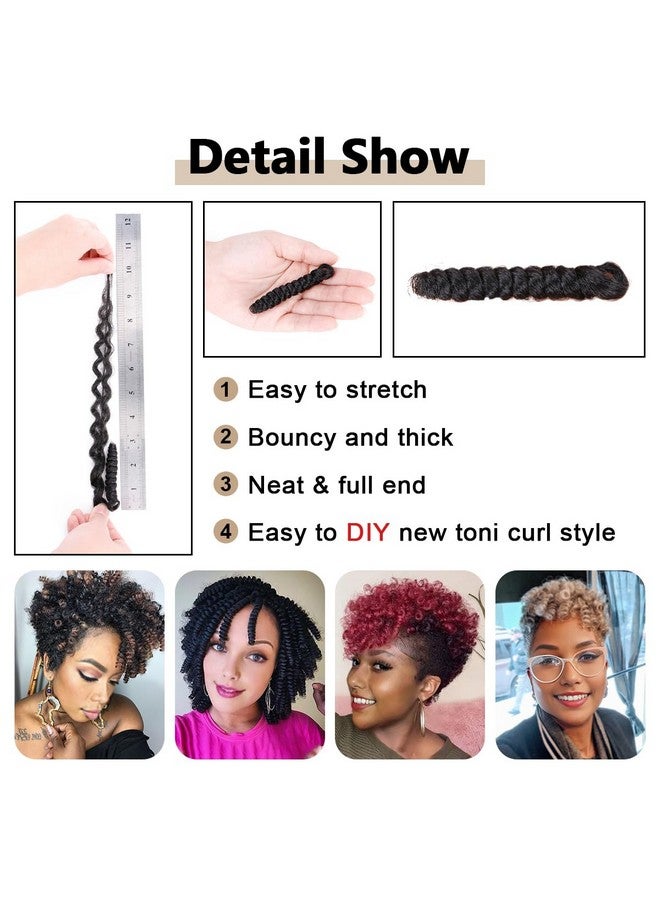 PHOCAS 10'' 5Packs Short Curly Crochet Hair Jump Wand Crochet Braids For Black Women 6MM Natural Black - Image 4