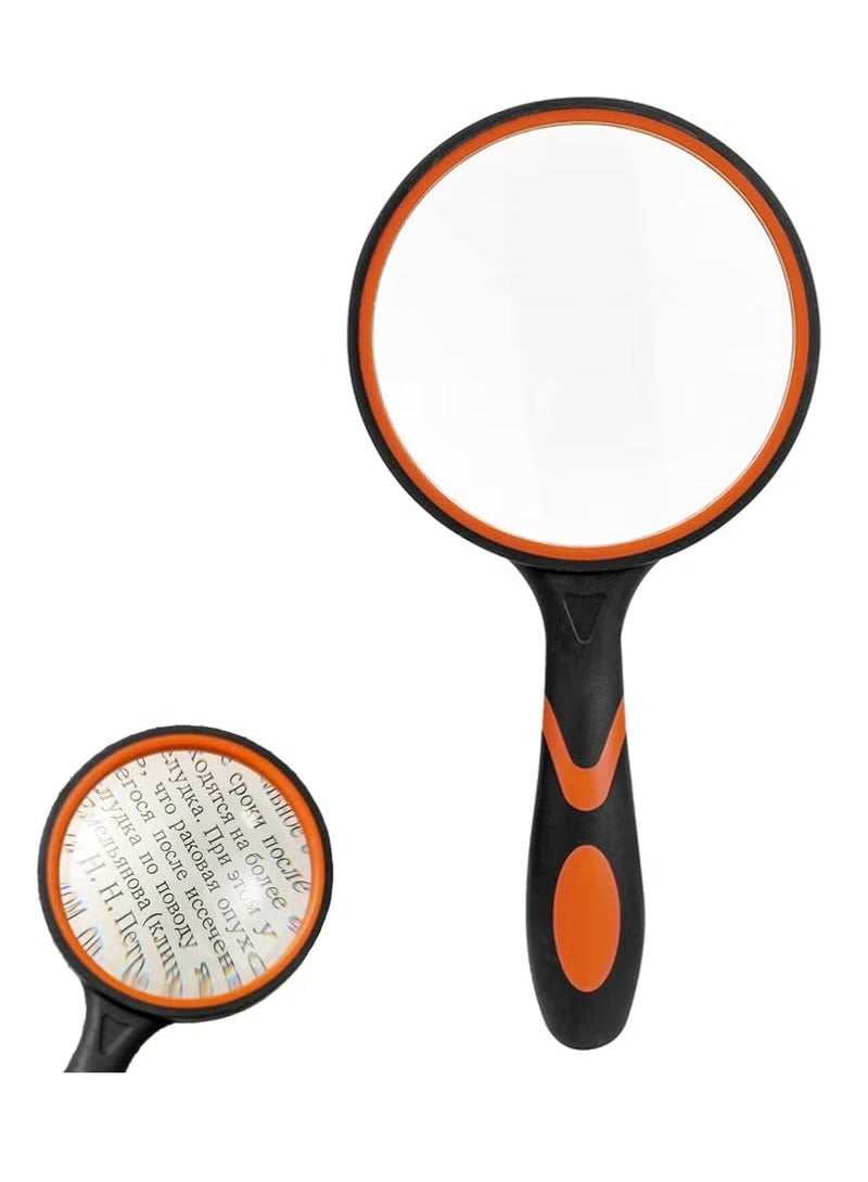 Magnifying Glass, 10X Non-Slip Handheld Reading Magnifier for Kids and Seniors - Image 1
