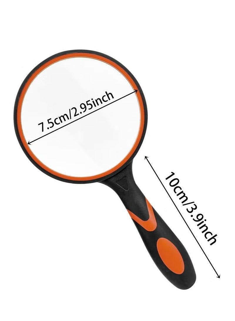Magnifying Glass, 10X Non-Slip Handheld Reading Magnifier for Kids and Seniors - Image 2