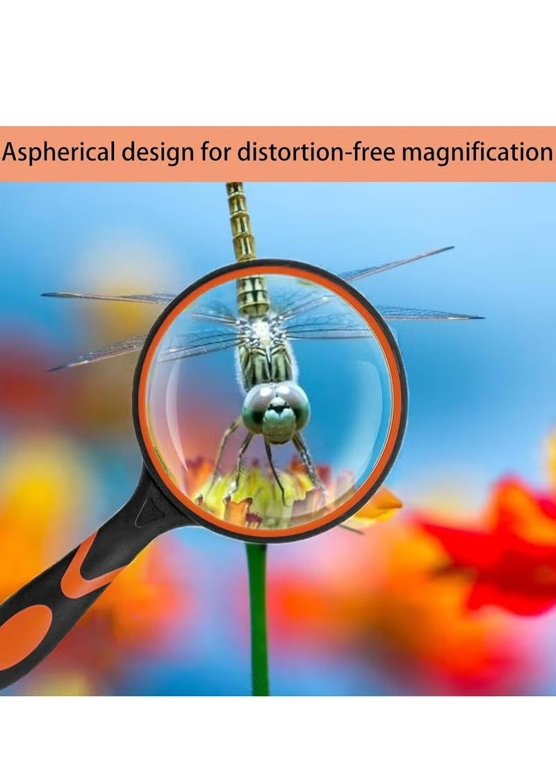 Magnifying Glass, 10X Non-Slip Handheld Reading Magnifier for Kids and Seniors - Image 3