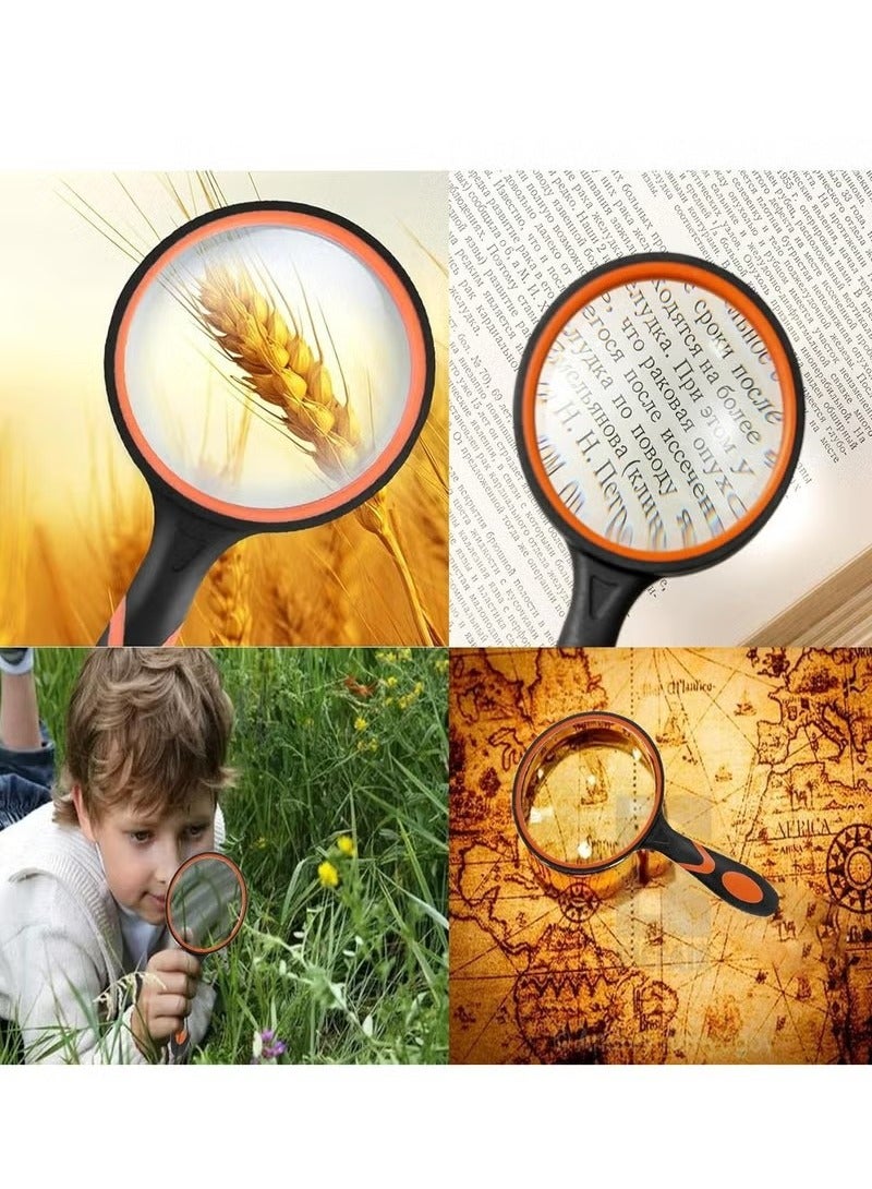 Magnifying Glass, 10X Non-Slip Handheld Reading Magnifier for Kids and Seniors - Image 4