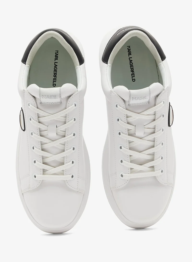 Karl Lagerfeld Karl Low Top Leather Lace Up Sneakers