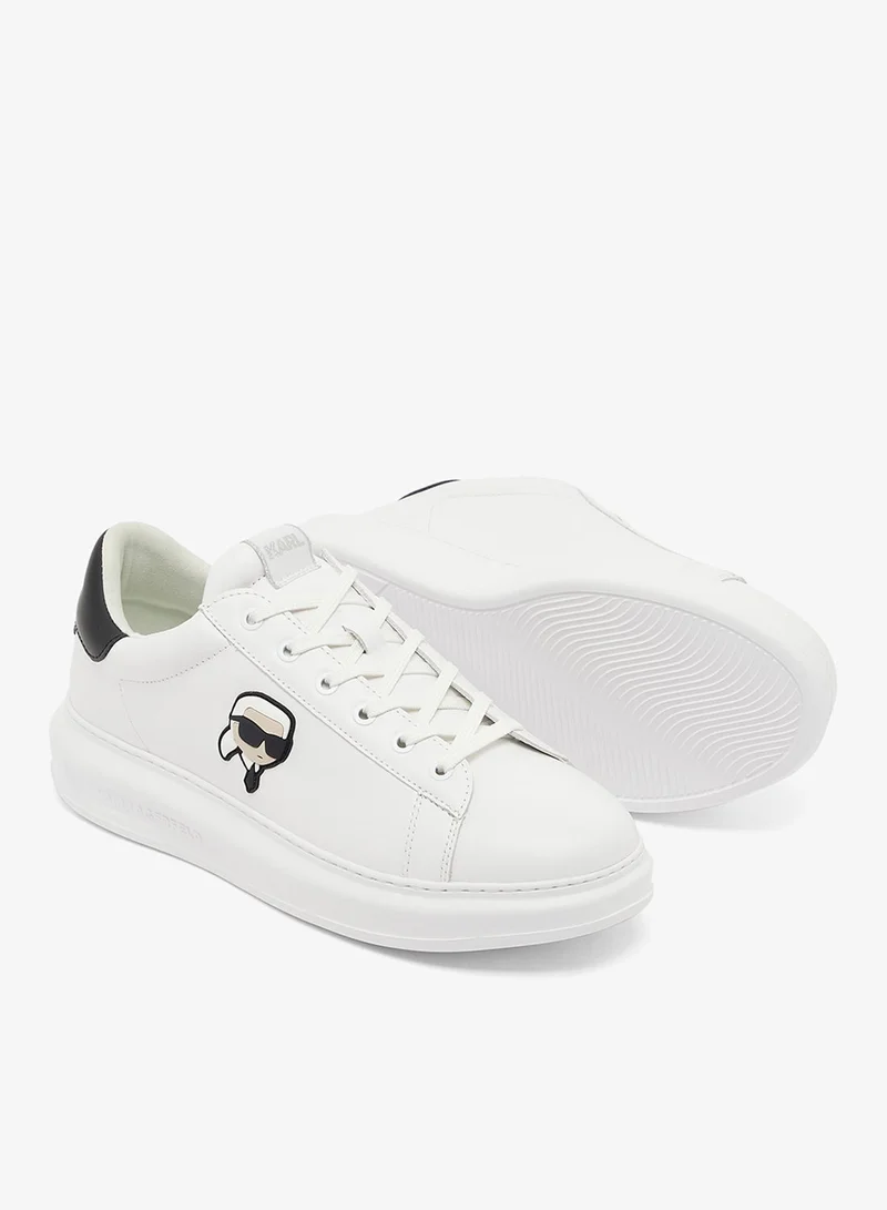 Karl Lagerfeld Karl Low Top Leather Lace Up Sneakers