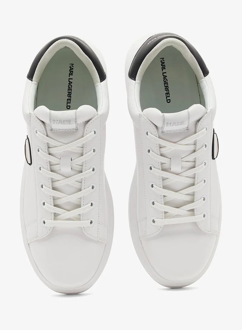 Karl Lagerfeld White Lthr Kapri Low Top Sneakers for Men | Best Price UAE