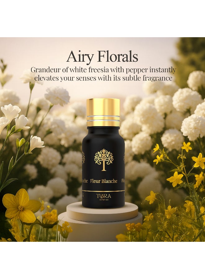 Tiara Scenting طقم البداية تيارا فلور بلانش، معطر أبيض فاخر مع كبسولة عطر فلور بلانش، معطر بدون سلك، بدون ماء، بدون حرارة، قابل لضبط الشدة، صديق للأطفال والحيوانات الأليفة، عطر منزلي فاخر - Image 4