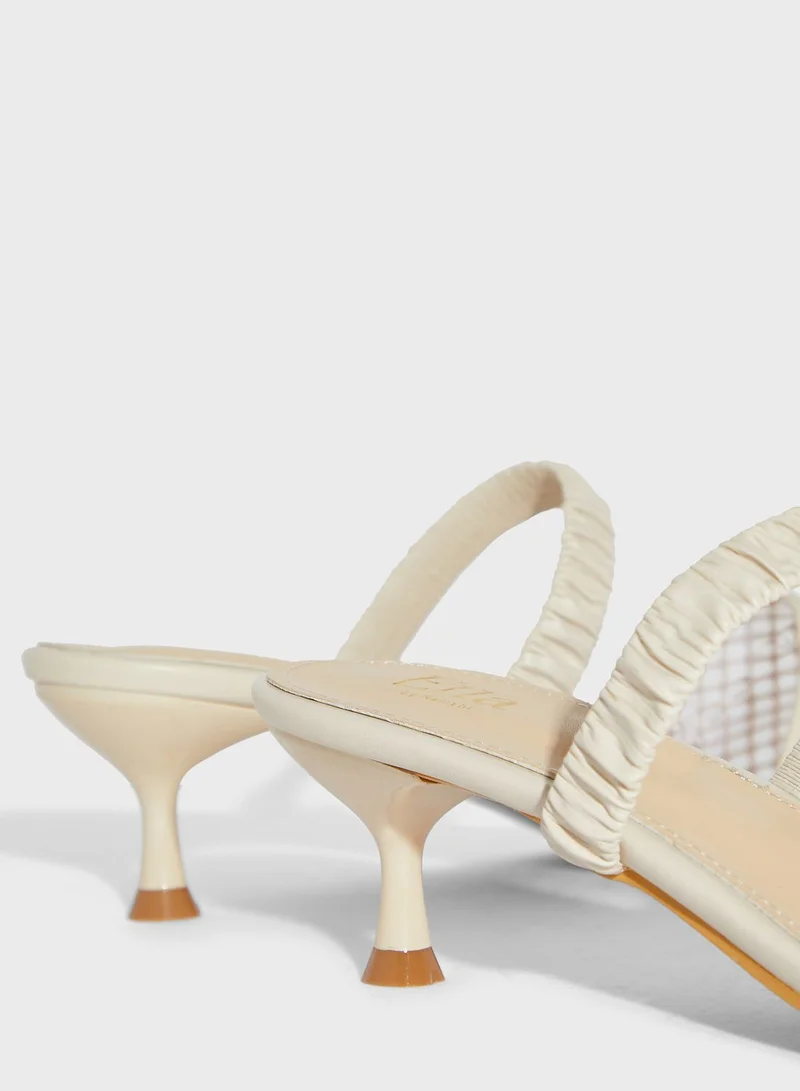 ELLA Diamante Net Pointed Elastic Strap Pump