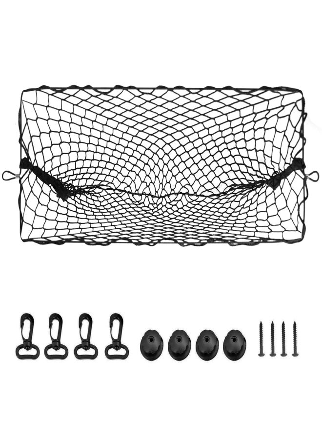 Universal trunk net pocket tail box net cover car luggage net trunk luggage net cover net storage net double layer vertical net 90*40CM - Image 1