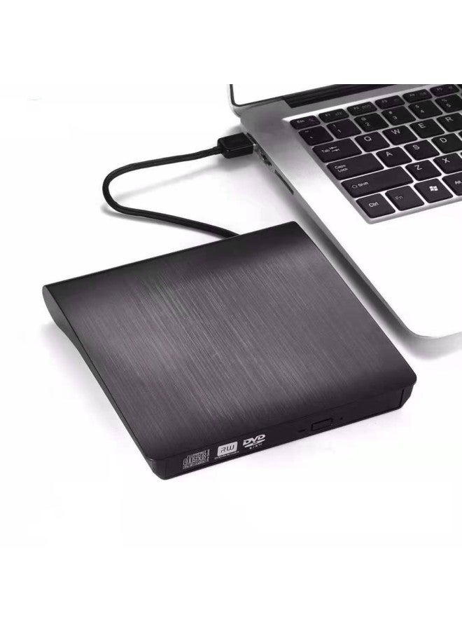 External USB Drive DVD Drive Notebook Desktop All-in-One Universal CD Burner Mobile Optical Drive External-Color:Black - Image 2