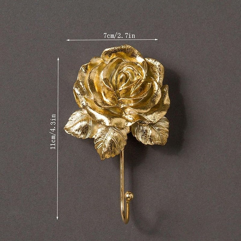 Elegant Flower Shape Wall Hooks 6 Pack For Coat Scarf Bag Towel Key Cap Cup Hat Color A - Image 3