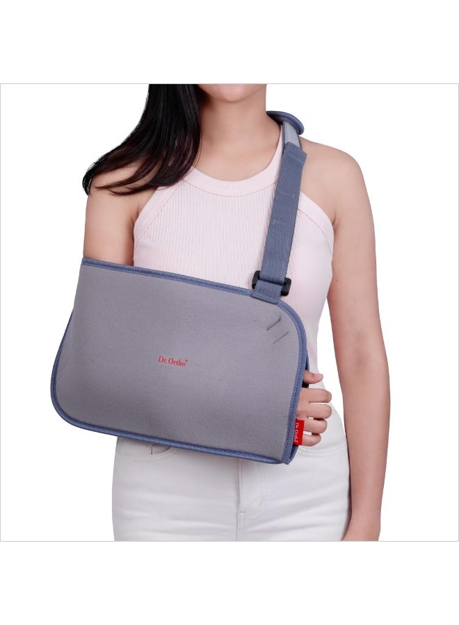 Dr. Ortho Dr.Ortho Orthopaedic Arm Sling Baggy, Prevents Shoulder Dislocation, Shoulder Support for Fracture Support, Immobilization, Breathable & Skin Friendly Material - Extra Large - Image 1