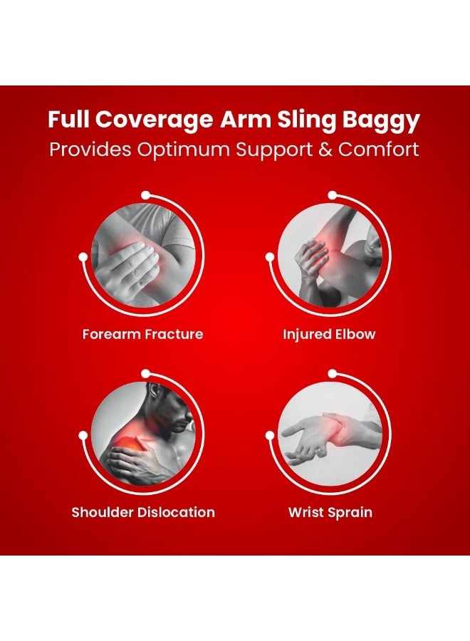 Dr. Ortho Dr.Ortho Orthopaedic Arm Sling Baggy, Prevents Shoulder Dislocation, Shoulder Support for Fracture Support, Immobilization, Breathable & Skin Friendly Material - Extra Large - Image 3