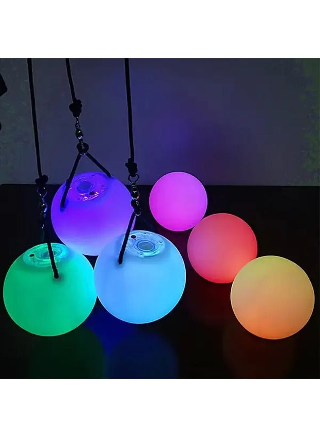 2pcs LED Rotating Luminous Balls Gradient Color Changing Battery Powered Party Decor - Image 2