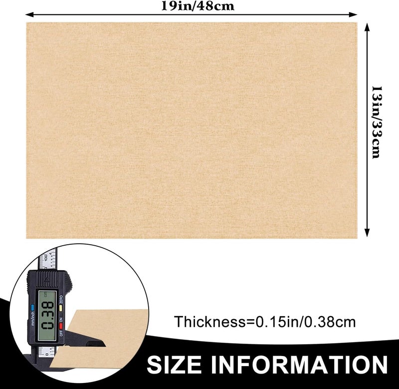 LANDVIEW Cloth Placemats Set of 6, Cotton Linen Blend Machine Washable Durable Linen Table Mats, Heat Resistant Placemats Wrinkle Free Place Mats for Dining Table, Easy to Clean (Beige, 6) - Image 5