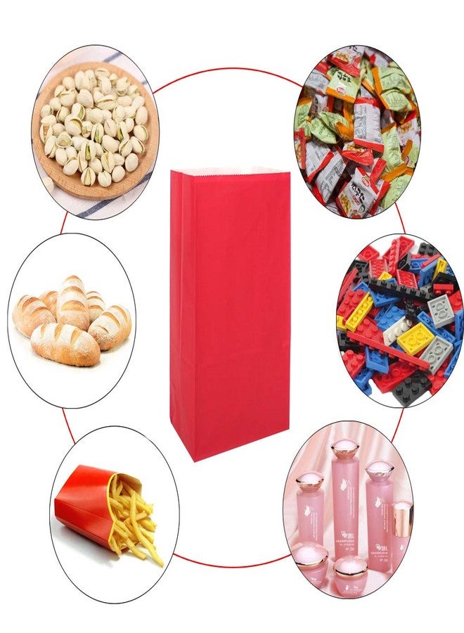 KEYYOOMY Small Red Paper Bags Red Party Favor Bags Party Goodie Bag Paper Lunch Bag (24 CT, 4.7 x 2.4 x 8.7 In) - Image 4