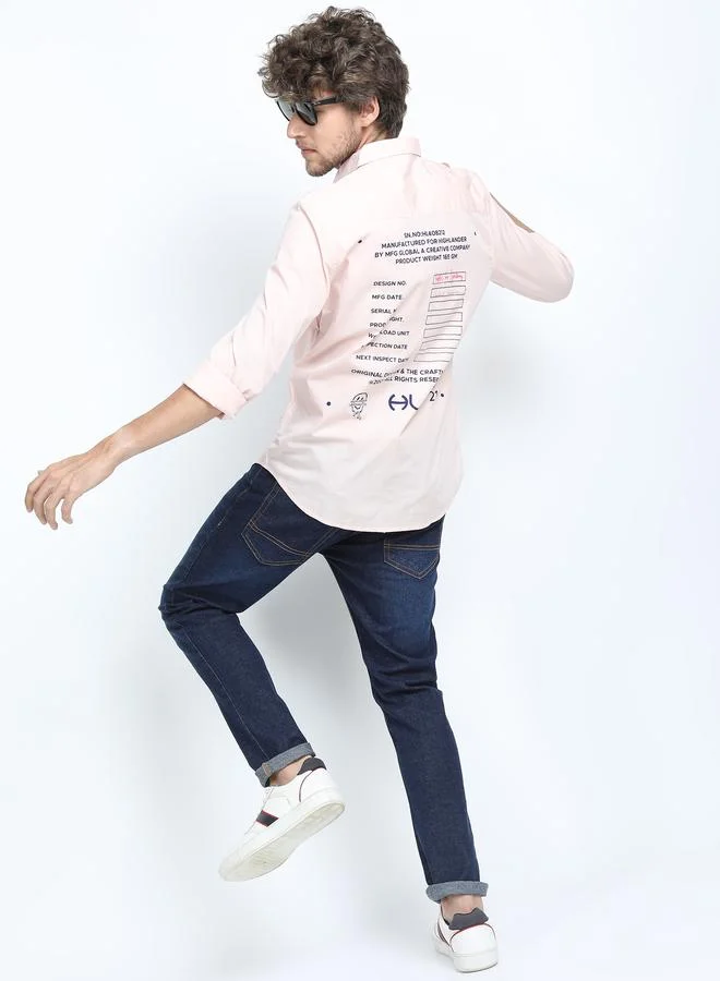 HIGHLANDER Solid Chest Pocket Detail Shirt with Long Sleeves