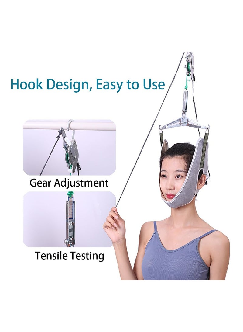 Generic Portable Neck Stretcher Hammock for Neck Pain Relief - Chiropractic Decompression Tool for Spine Health, Ideal for Physical Therapy and Neck Decompression (Hook Mounted)  - Image 2