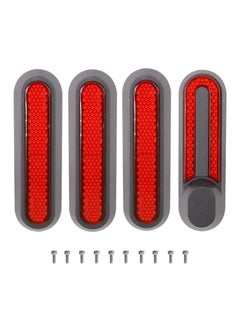 CMGTYYD 4 PCS Reflective Scooter Rear Side Wheel Cover Reflective Strip for Xiaomi 1S M365 Pro Pro2 Scooter, Scooter Wheel Hubs Cap with Screws Rear Wheel Protective Decorative Shell  - Image 1