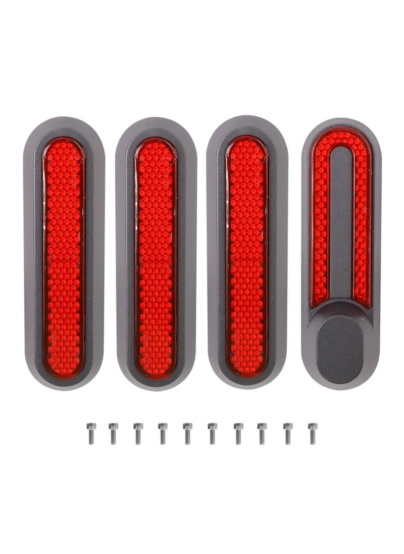CMGTYYD 4 PCS Reflective Scooter Rear Side Wheel Cover Reflective Strip for Xiaomi 1S M365 Pro Pro2 Scooter, Scooter Wheel Hubs Cap with Screws Rear Wheel Protective Decorative Shell  - Image 1