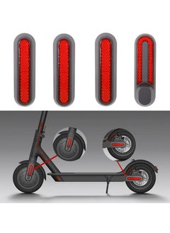 CMGTYYD 4 PCS Reflective Scooter Rear Side Wheel Cover Reflective Strip for Xiaomi 1S M365 Pro Pro2 Scooter, Scooter Wheel Hubs Cap with Screws Rear Wheel Protective Decorative Shell  - Image 2