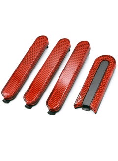 CMGTYYD 4 PCS Reflective Scooter Rear Side Wheel Cover Reflective Strip for Xiaomi 1S M365 Pro Pro2 Scooter, Scooter Wheel Hubs Cap with Screws Rear Wheel Protective Decorative Shell  - Image 3