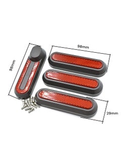 CMGTYYD 4 PCS Reflective Scooter Rear Side Wheel Cover Reflective Strip for Xiaomi 1S M365 Pro Pro2 Scooter, Scooter Wheel Hubs Cap with Screws Rear Wheel Protective Decorative Shell  - Image 4