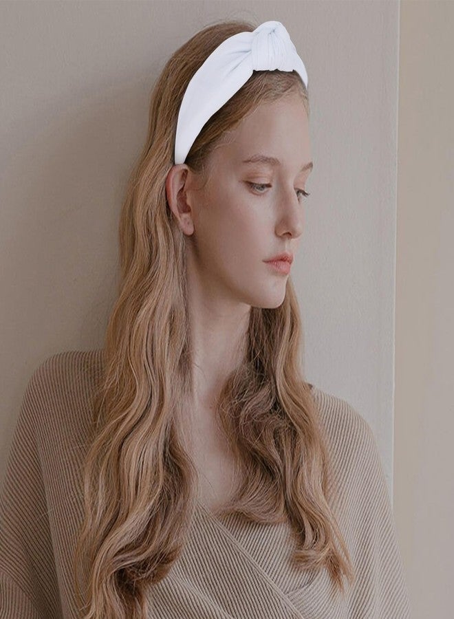 ACO-UINT White Headbands for Women Knotted Headbands, Large Head Bands for Women's Hair Wide Head Bands, Thick Head Band Womens Fashion Head Band Hair Accessories for Women - Image 4