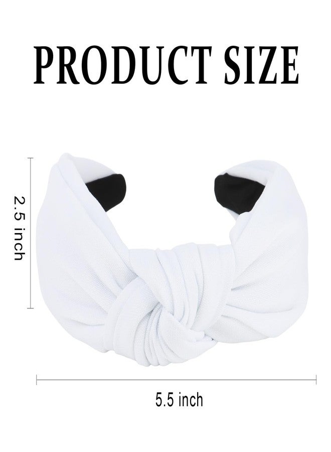 ACO-UINT White Headbands for Women Knotted Headbands, Large Head Bands for Women's Hair Wide Head Bands, Thick Head Band Womens Fashion Head Band Hair Accessories for Women - Image 2