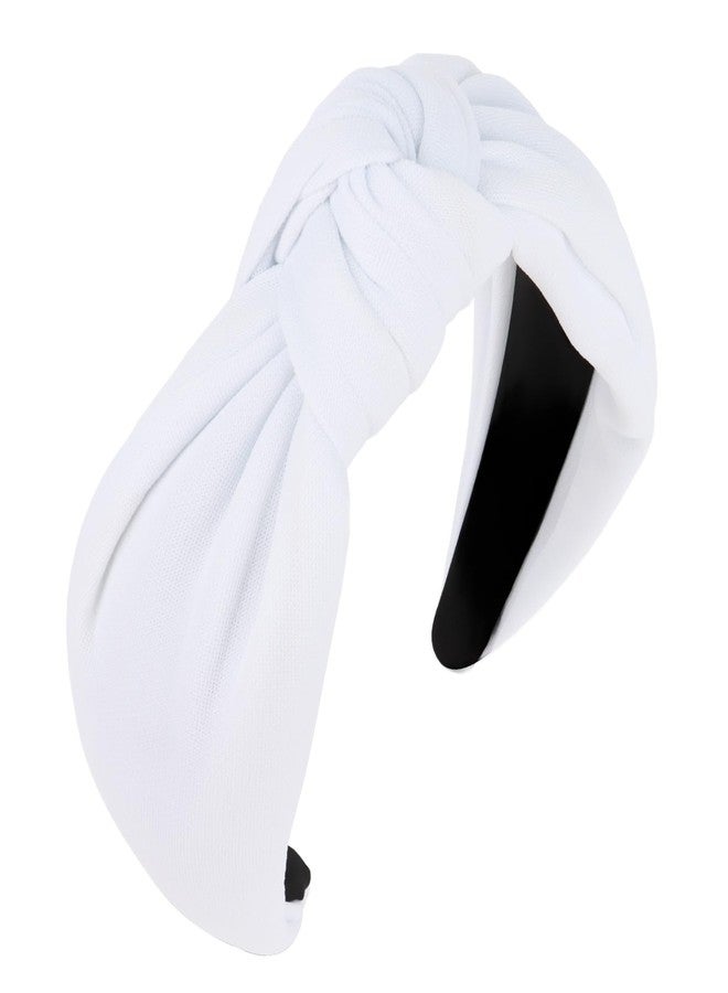 ACO-UINT White Headbands for Women Knotted Headbands, Large Head Bands for Women's Hair Wide Head Bands, Thick Head Band Womens Fashion Head Band Hair Accessories for Women - Image 1