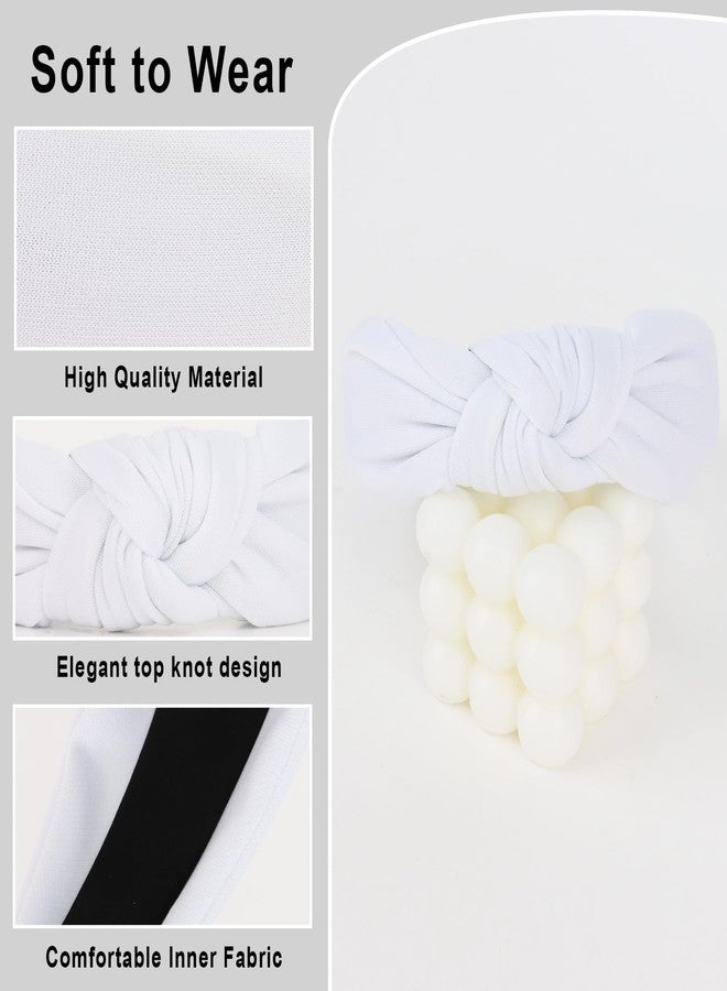 ACO-UINT White Headbands for Women Knotted Headbands, Large Head Bands for Women's Hair Wide Head Bands, Thick Head Band Womens Fashion Head Band Hair Accessories for Women - Image 3
