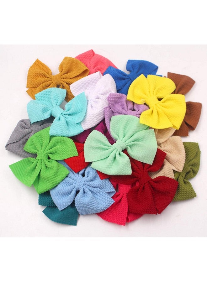 CELLOT 40 Pieces 4" Hair Bows Alligator Hair Clips For Baby Girls Toddlers Children Photographic Hair Accessories (20 Colors In Pairs) - Image 2