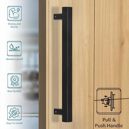 Plantex Heavy Duty Door Handle/Door & Home Decor/14-inches Main Door Handle/Door Pull Push Handle/3 Years Warranty Pack of 1 (236-Black Finish) - Image 2
