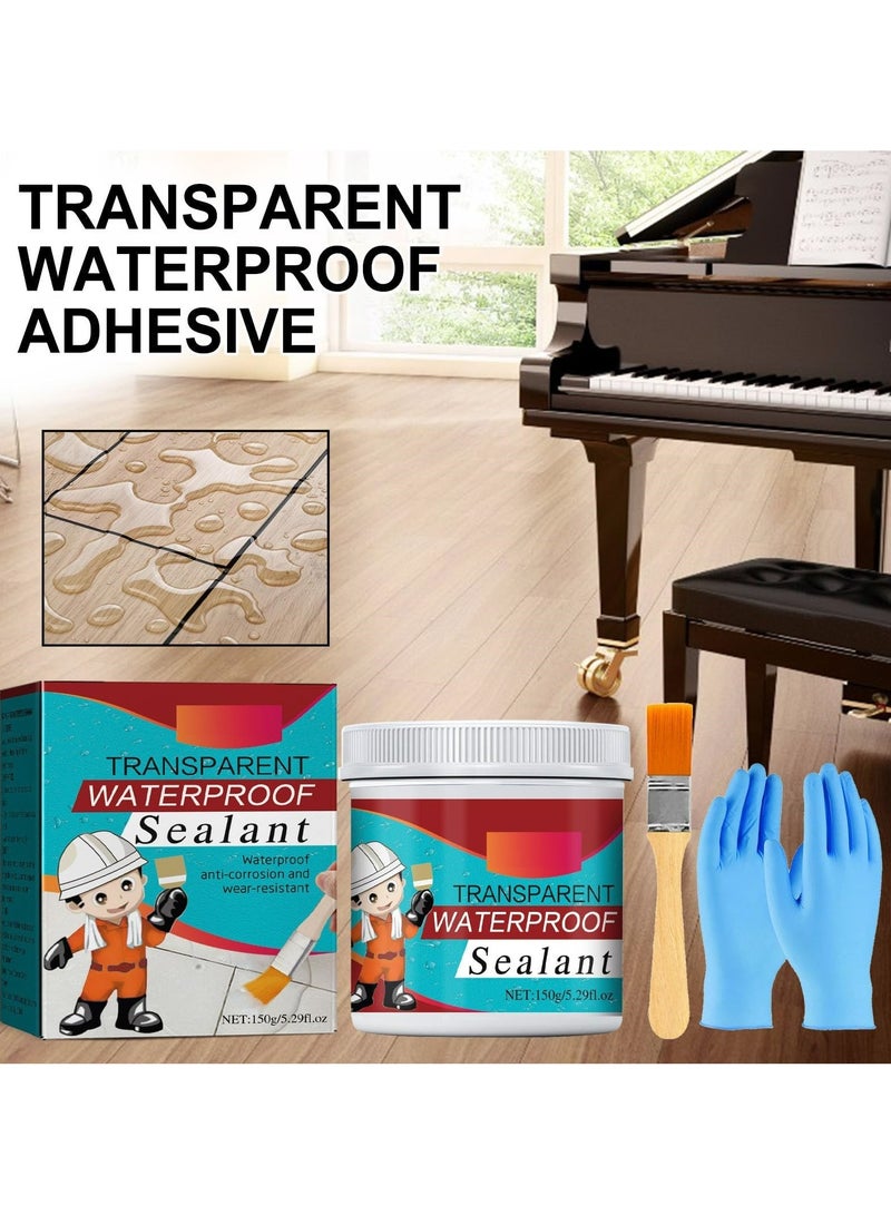 CMGTYYD Transparent Repairing Leak Waterproof Adhesive, Invisible Waterproof Agent, 150g Super Strong Invisible Waterproof Anti-Leakage Agent, Waterproof Insulating Sealant for Home Bathroom Roof - Image 4