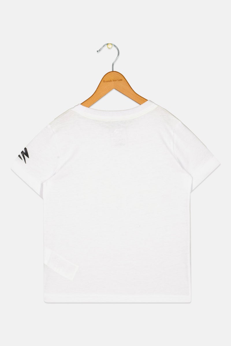 Nike تي شيرت جرافيك مطبوع للأطفال من نايك 3 براند بواسطة راسل ويلسون، أبيض - Image 2