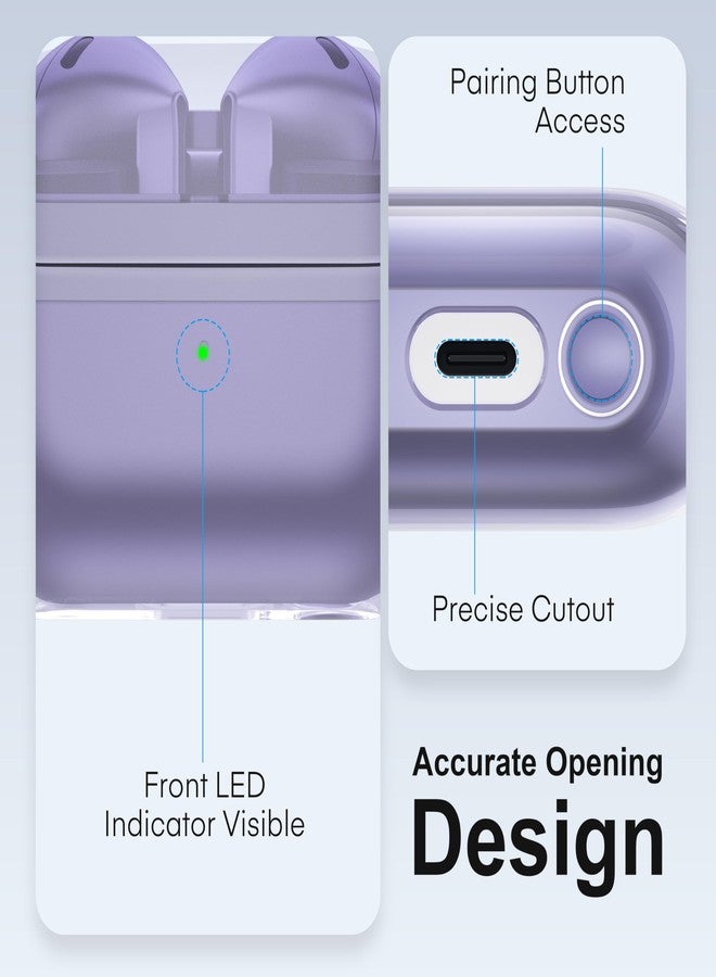 Valkit Compatible Galaxy Buds 3 & 3 Pro Case with Cleaner Kit, Soft TPU Protective Fits Samsung Buds 3 Case Shockproof Cover for Samsung Galaxy Buds Pro 3 Cases with Portable Keychain (Clear Purple) - Image 5