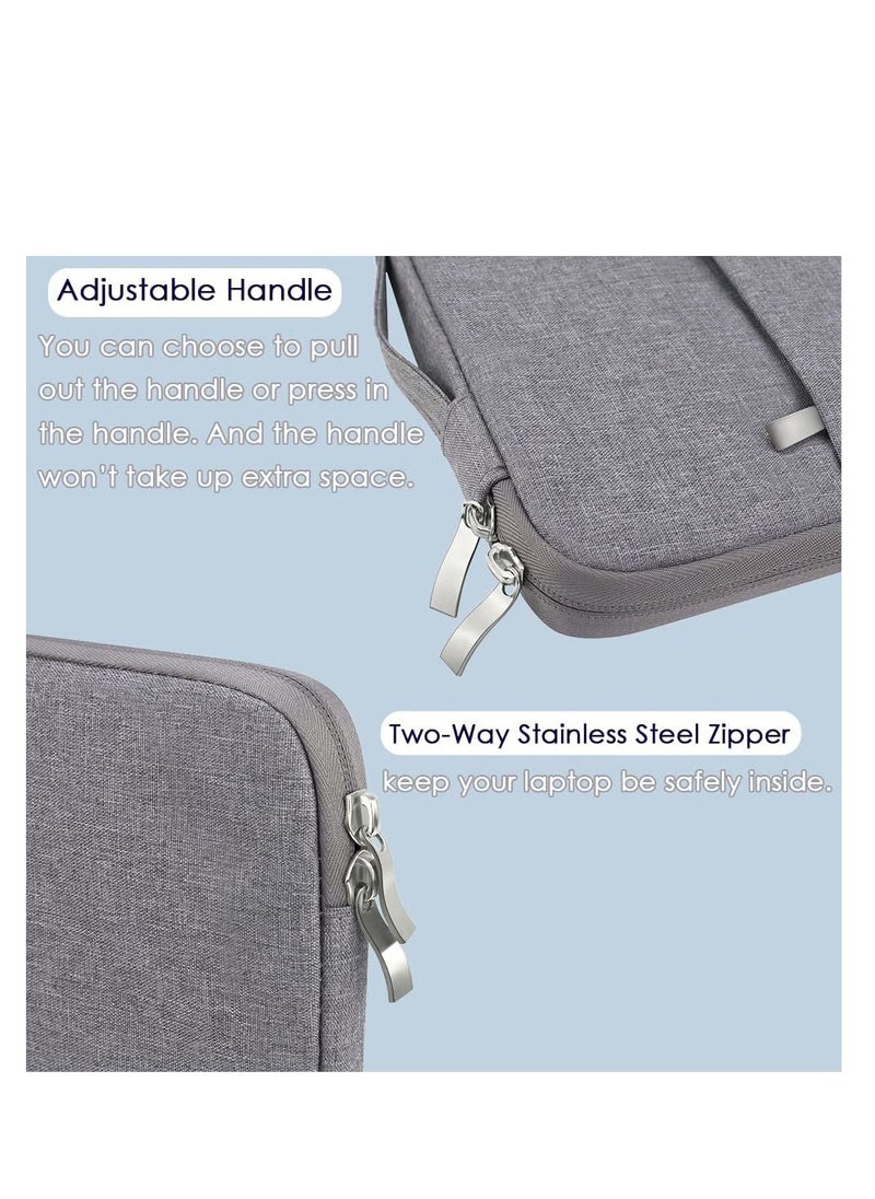 Generic - 13 Inch Laptop Sleeve Case for 2022 Newest MacBook Air 13.6" with M2 Chip (Model:A2681) & MacBook Pro 13.3" with M2 Chip Portable Canvas Laptop Bag with Handle Protective Accessories (Grey) - Image 1