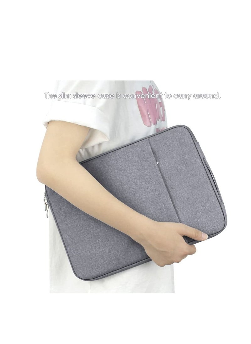 Generic - 13 Inch Laptop Sleeve Case for 2022 Newest MacBook Air 13.6" with M2 Chip (Model:A2681) & MacBook Pro 13.3" with M2 Chip Portable Canvas Laptop Bag with Handle Protective Accessories (Grey) - Image 1