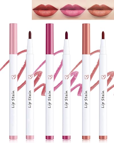 LYSdefeu Lip Stain Makeup PenHydrating Lip Tint Stain Lip Liner Tattoo PencilMatte Color LookLonglasting Waterproof Lipstain LipglossPrecise Chisel Tip SmoothWomens Day Makeup Gift for Women020405 - Image 1