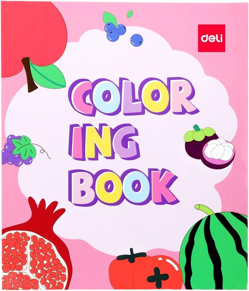 Deli EN041 12-Sheets Assorted Coloring Book - 210 x 180 mm - Image 1