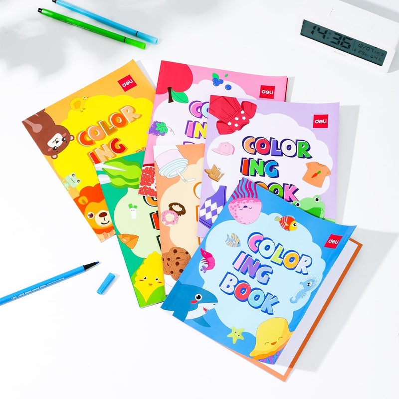 Deli EN041 12-Sheets Assorted Coloring Book - 210 x 180 mm - Image 2