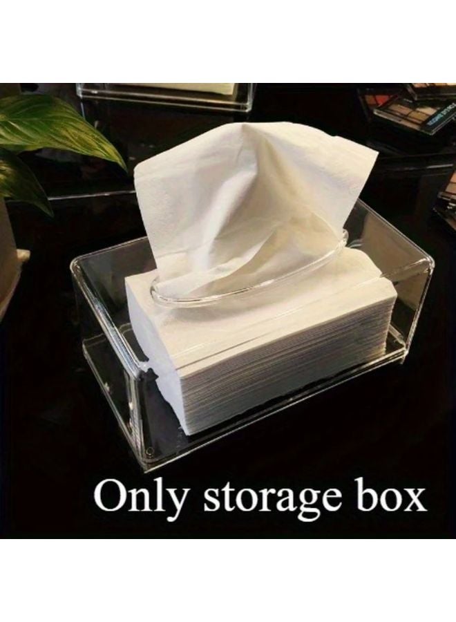 صندوق المناديل الزجاجي الشفاف الحديث بإطار أسود - تشغيل بنقرة واحدة صحية - تصميم سهل التنظيف - Image 5