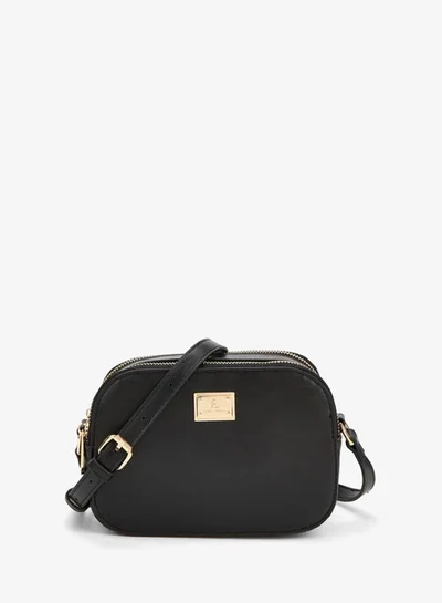 Flora Bella By Shoexpress Logo Accent Crossbody Bag with Adjustable Shoulder Strap