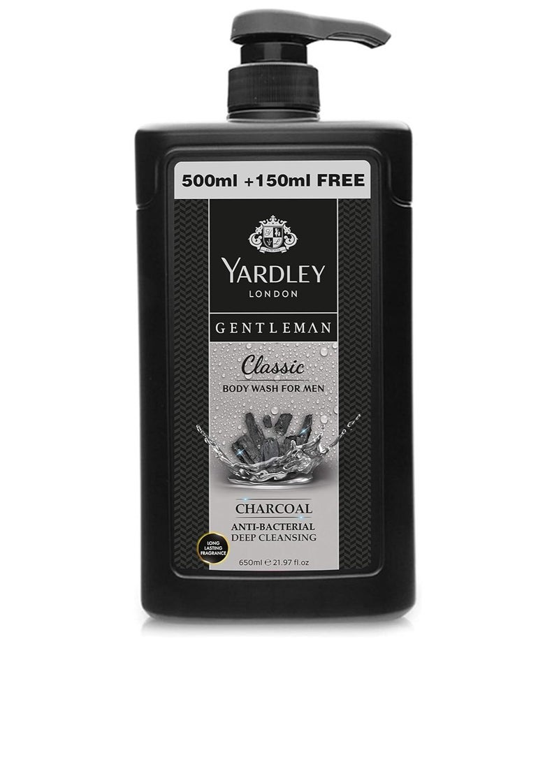 Yardley London Gentleman Antibacterial Body Wash, for Men, Classic Fragrance, 650 ml - Image 2