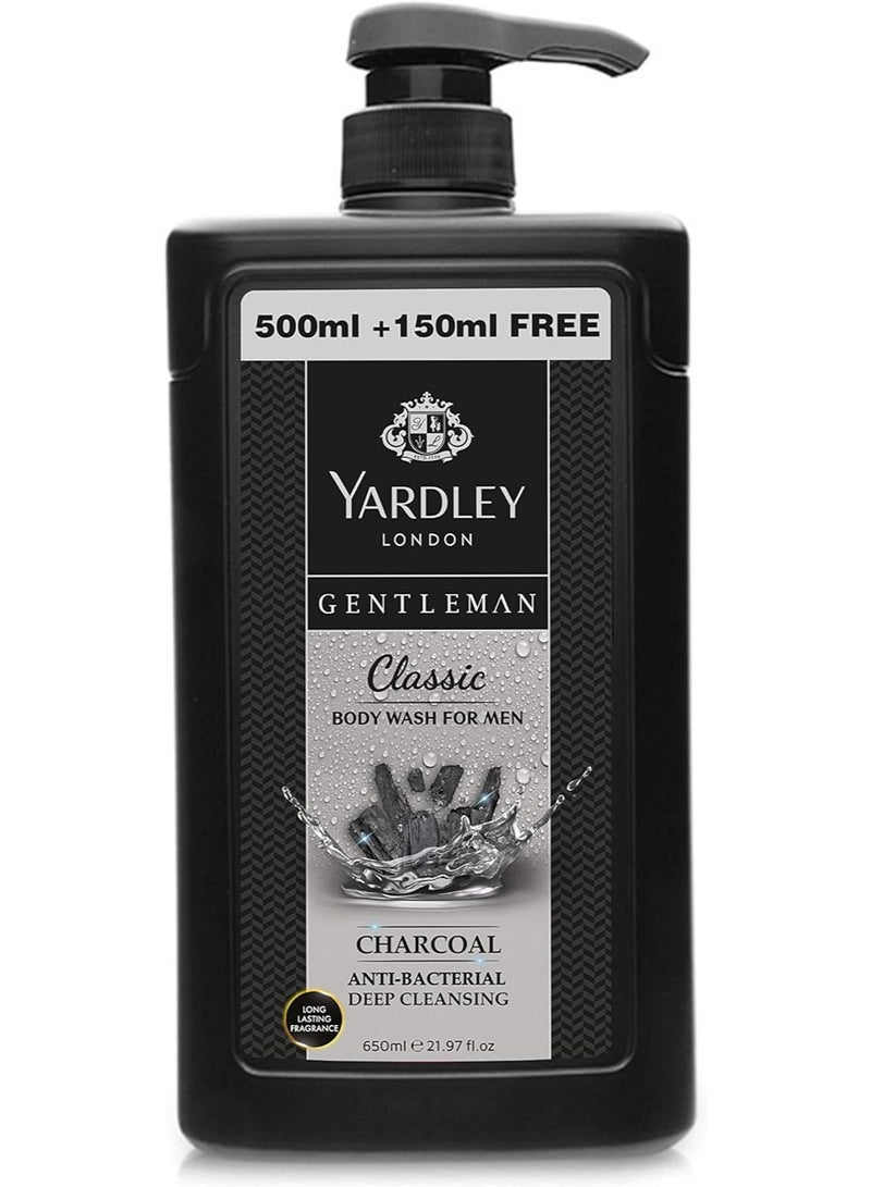 Yardley London Gentleman Antibacterial Body Wash, for Men, Classic Fragrance, 650 ml - Image 1