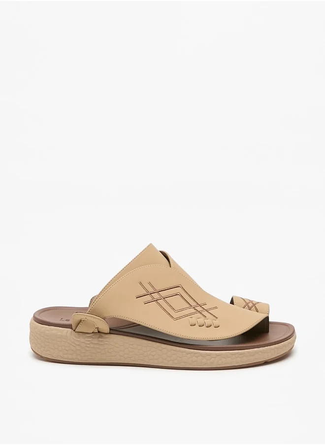 Le Confort Men's Embroidered Slip-On Arabic Sandals